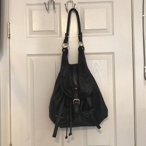 Black italian leather bag
